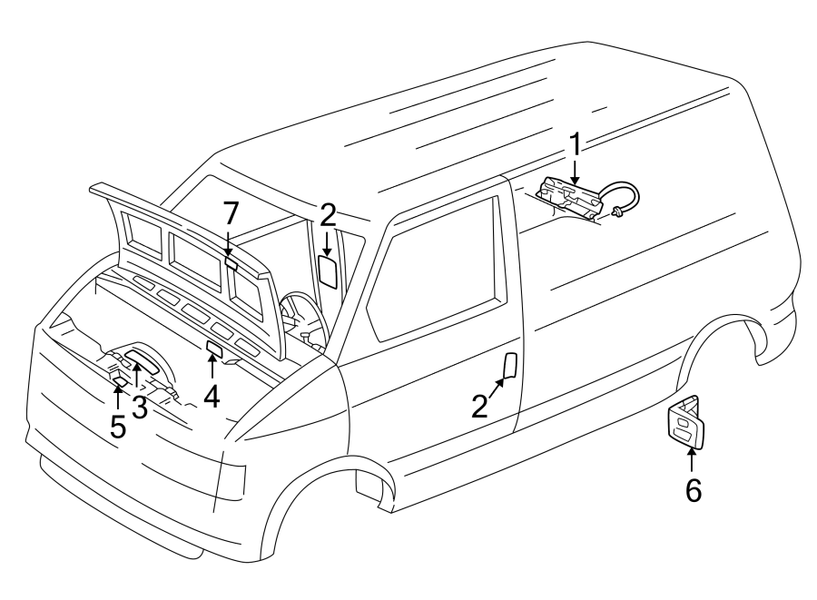 Diagram INFORMATION LABELS. for your 2020 Chevrolet Silverado   