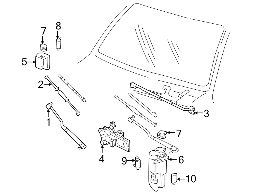 9Windshield. Wiper & washer components.https://images.simplepart.com/images/parts/motor/fullsize/GG85231.png