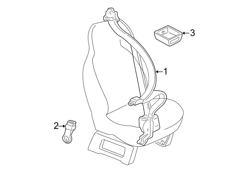 Restraint systems. Rear seat belts.