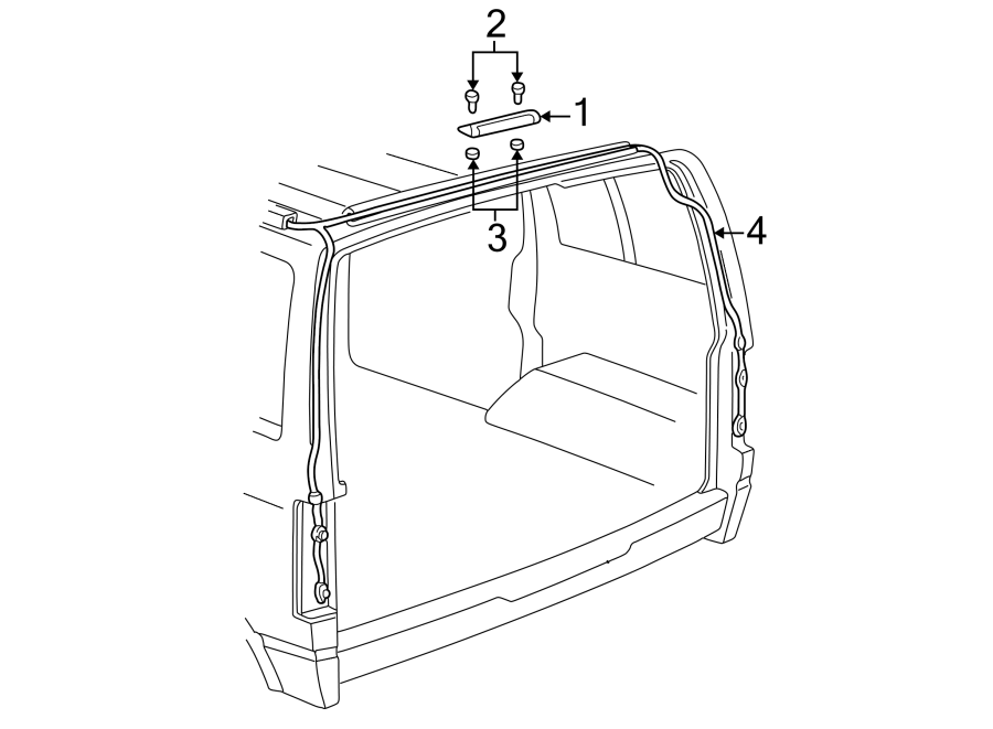 Diagram REAR LAMPS. HIGH MOUNTED STOP LAMP. for your 2005 Chevrolet Trailblazer EXT   