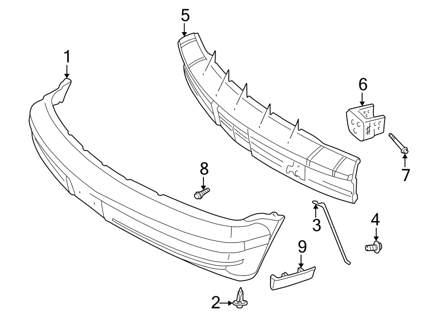 Diagram FRONT BUMPER. BUMPER & COMPONENTS. for your 2013 Chevrolet Equinox   