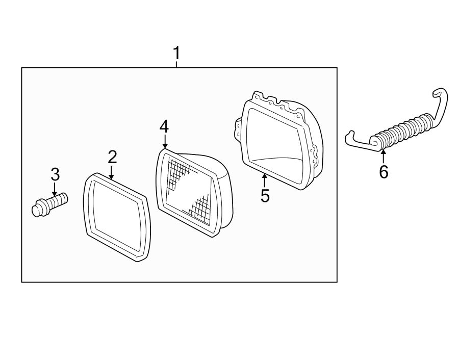 Diagram FRONT LAMPS. HEADLAMP COMPONENTS. for your 2022 Cadillac XT4   