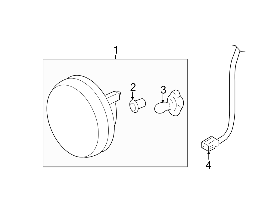 Front lamps. Fog lamps. Diagram