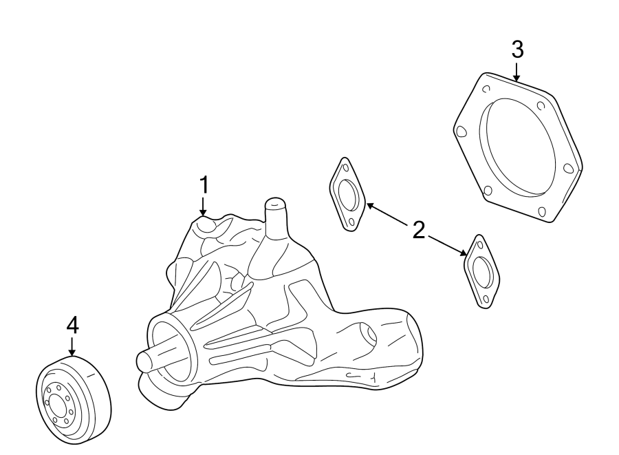 Diagram WATER PUMP. for your 2013 Chevrolet Silverado 1500 WT Standard Cab Pickup 4.3L Vortec V6 A/T RWD 