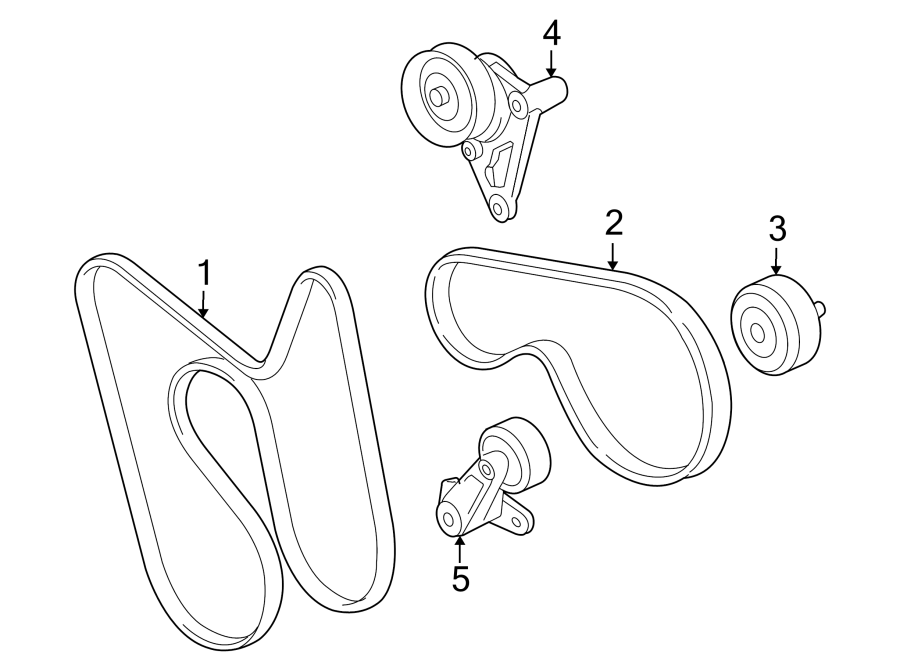 Diagram Belts & pulleys. for your 2010 Chevrolet Silverado 2500 HD LTZ Extended Cab Pickup  