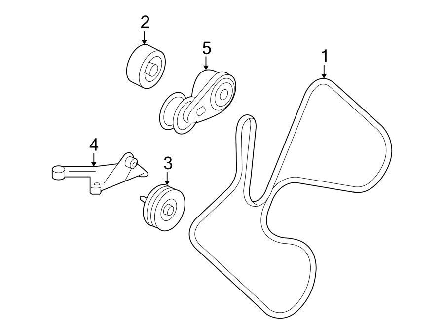 Diagram BELTS & PULLEYS. for your 2016 GMC Yukon   