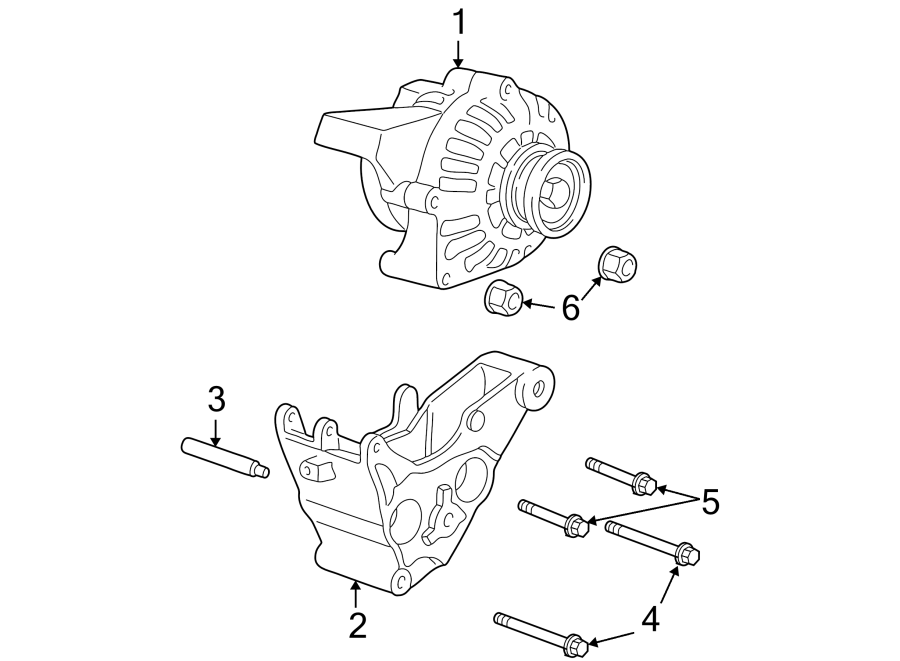 Diagram Alternator. for your 2011 GMC Sierra 2500 HD 6.0L Vortec V8 FLEX A/T RWD WT Extended Cab Pickup Fleetside 