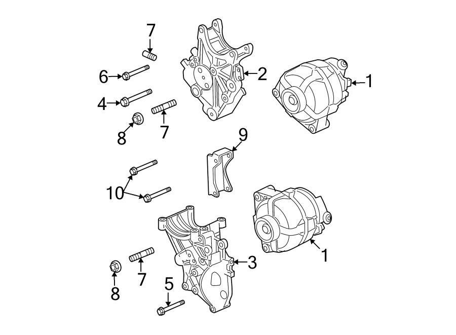 Diagram 6. 6 liter turbo diesel. W/DUAL alternator. for your 2012 GMC Sierra 2500 HD 6.0L Vortec V8 FLEX A/T 4WD SLE Standard Cab Pickup Fleetside 