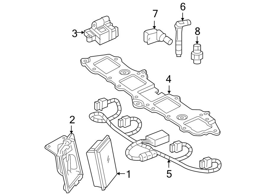 Diagram Ignition system. for your 2012 GMC Sierra 2500 HD 6.0L Vortec V8 FLEX A/T 4WD SLE Standard Cab Pickup 