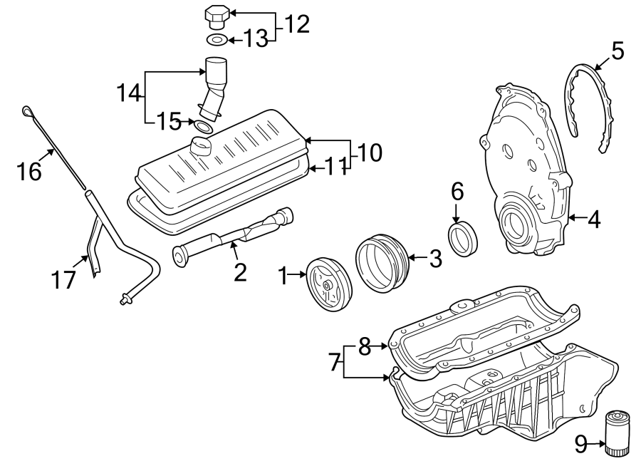 Diagram ENGINE PARTS. for your 2005 Chevrolet Colorado   