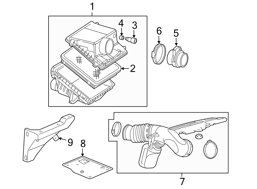 Diagram AIR INTAKE. for your 2017 Chevrolet Spark   