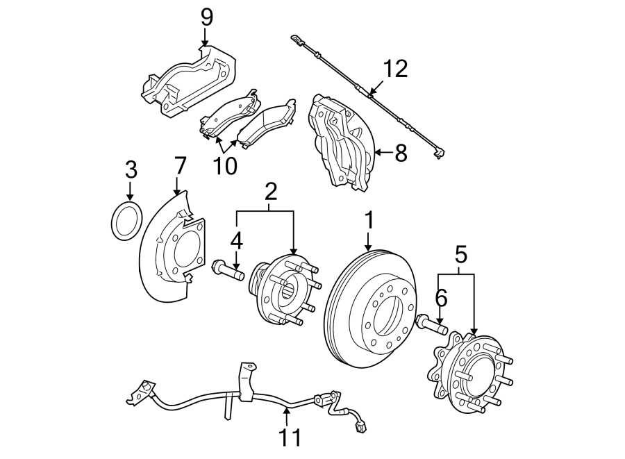 Diagram FRONT SUSPENSION. BRAKE COMPONENTS. for your 2023 Chevrolet Camaro  LS Coupe 