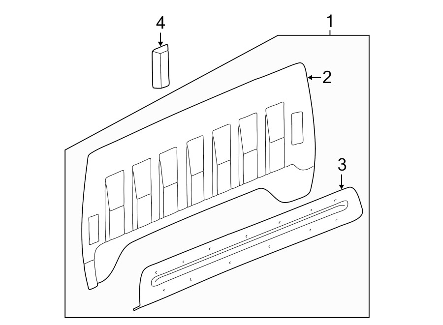 Diagram BACK PANEL. for your 2005 Chevrolet Trailblazer EXT   