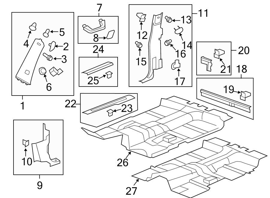 Diagram INTERIOR TRIM. for your 2005 Chevrolet Express 2500   