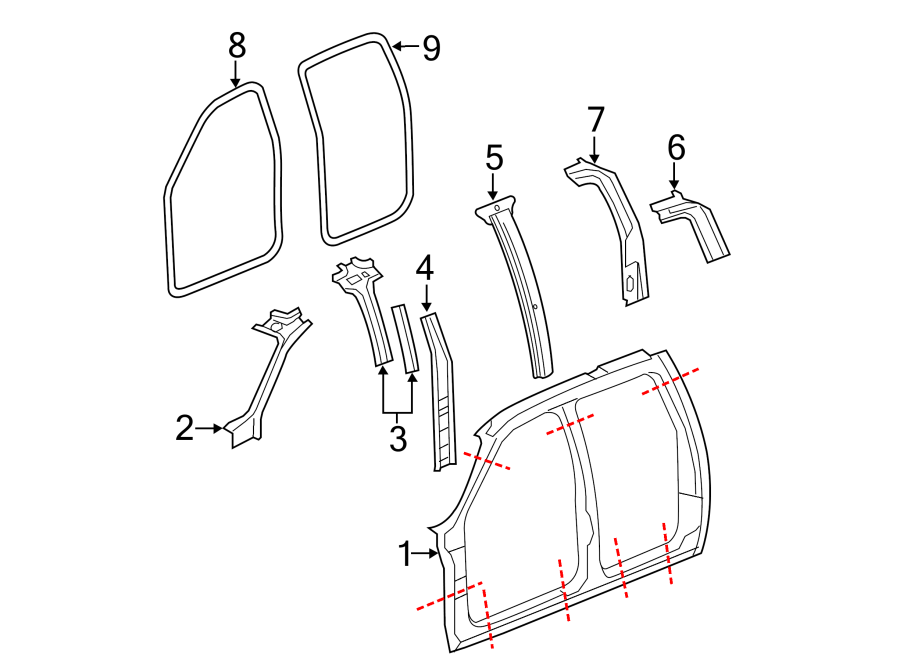 Diagram Uniside. for your 2018 Buick Enclave    