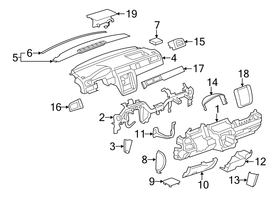 Diagram INSTRUMENT PANEL. for your 1987 Chevrolet Celebrity Base Wagon 2.8L Chevrolet V6 M/T 