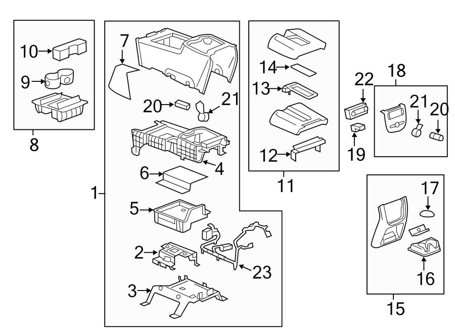 Diagram CENTER CONSOLE. for your 1992 Buick Century   