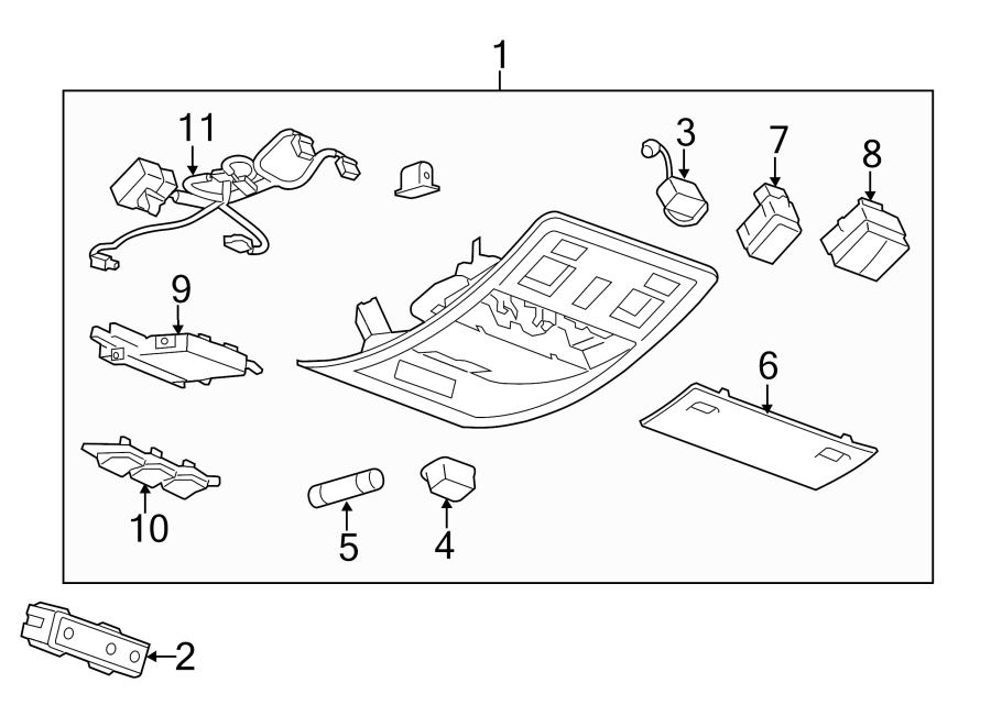 Diagram OVERHEAD CONSOLE. for your 2013 Chevrolet Caprice   