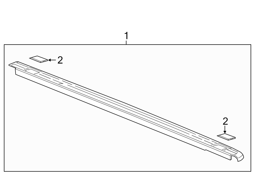 Diagram PICK UP BOX. BOX RAILS. for your 2013 Chevrolet Silverado 3500 HD WT Standard Cab Pickup 6.0L Vortec V8 A/T 4WD 