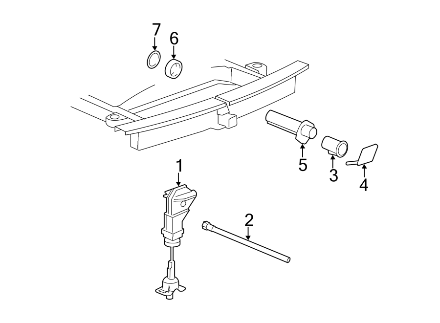 Diagram PICK UP BOX. SPARE TIRE CARRIER. for your 2013 Chevrolet Silverado 1500 WT Crew Cab Pickup 4.3L Vortec V6 A/T 4WD 