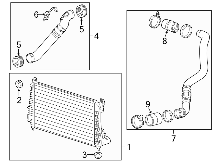 Diagram Intercooler. for your 2012 GMC Sierra 2500 HD 6.6L Duramax V8 DIESEL A/T RWD WT Extended Cab Pickup Fleetside 