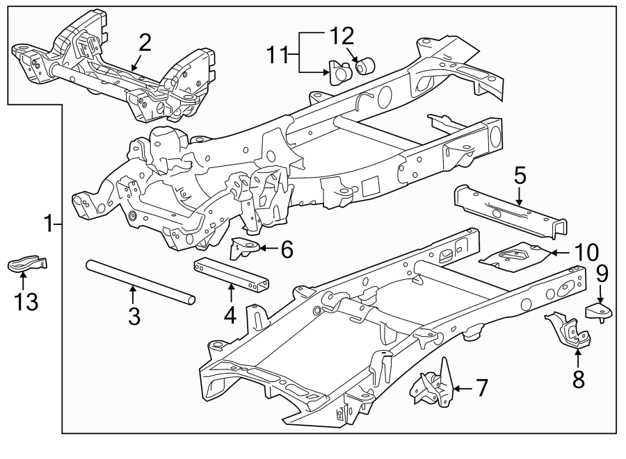 Diagram FRAME & COMPONENTS. for your 2016 Buick Enclave    