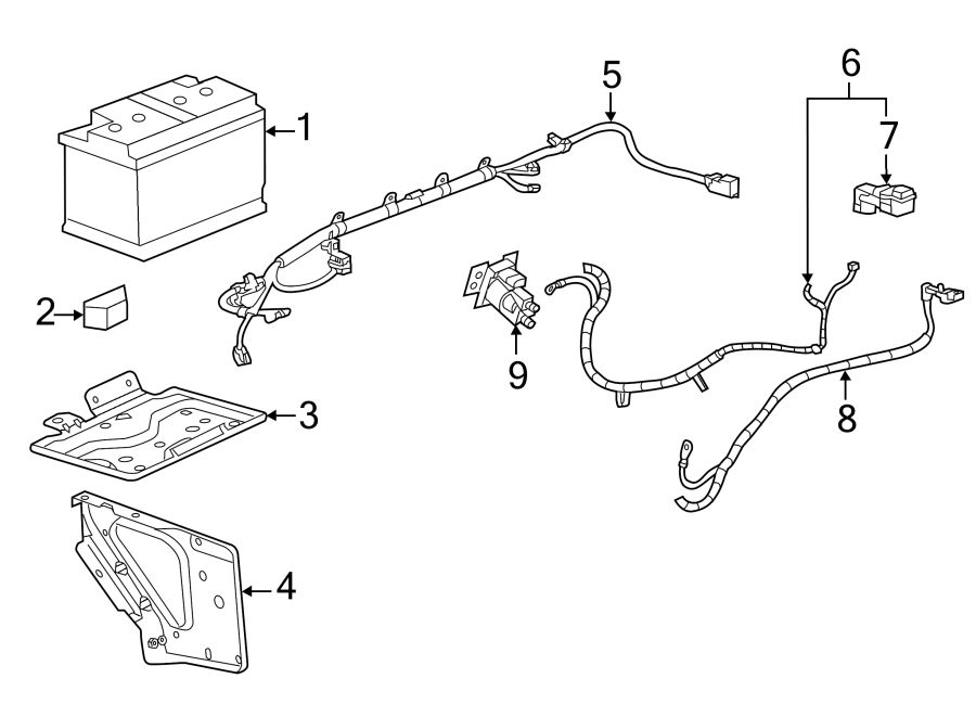 Diagram Secondary battery. for your 2006 GMC Sierra 3500 6.0L Vortec V8 A/T RWD SLE Extended Cab Pickup Fleetside 