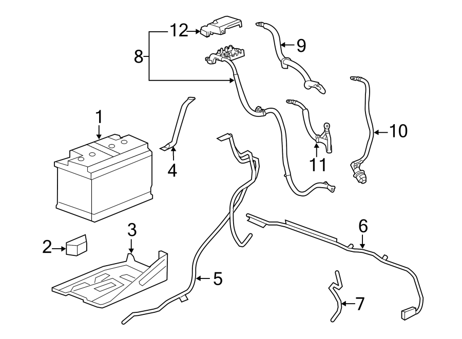 6. 6 liter diesel. Main battery. Diagram