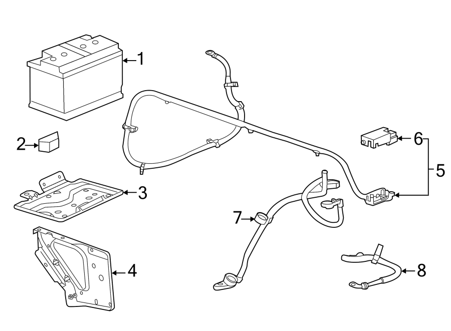 Diagram Secondary battery. for your 2005 Chevrolet Silverado 2500 HD Base Crew Cab Pickup  