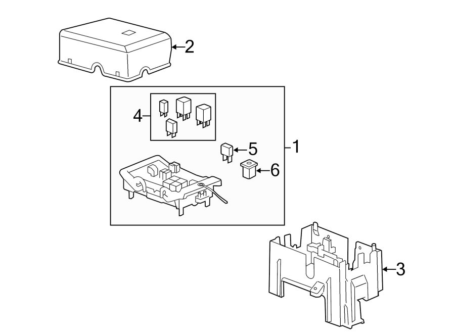 Diagram FUSE & RELAY. for your 2002 GMC Sierra 2500 HD 8.1L Vortec V8 A/T RWD SL Standard Cab Pickup Fleetside 