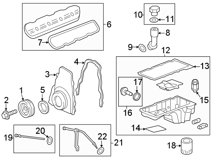 Diagram ENGINE PARTS. for your 2013 Chevrolet Silverado 3500 HD LTZ Extended Cab Pickup Fleetside  