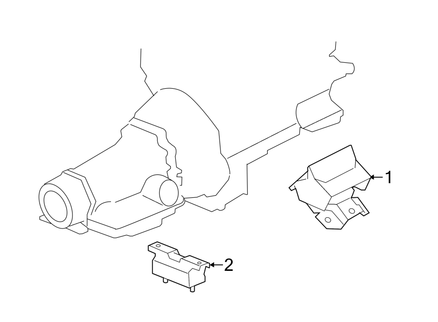 Diagram ENGINE & TRANS MOUNTING. for your 2013 Chevrolet Silverado 2500 HD LT Standard Cab Pickup 6.0L Vortec V8 A/T RWD 