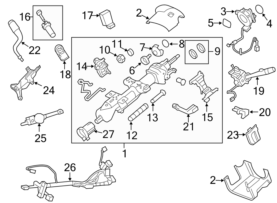 18SHROUD. STEERING COLUMN ASSEMBLY. SWITCHES & LEVERS.https://images.simplepart.com/images/parts/motor/fullsize/GH11435.png