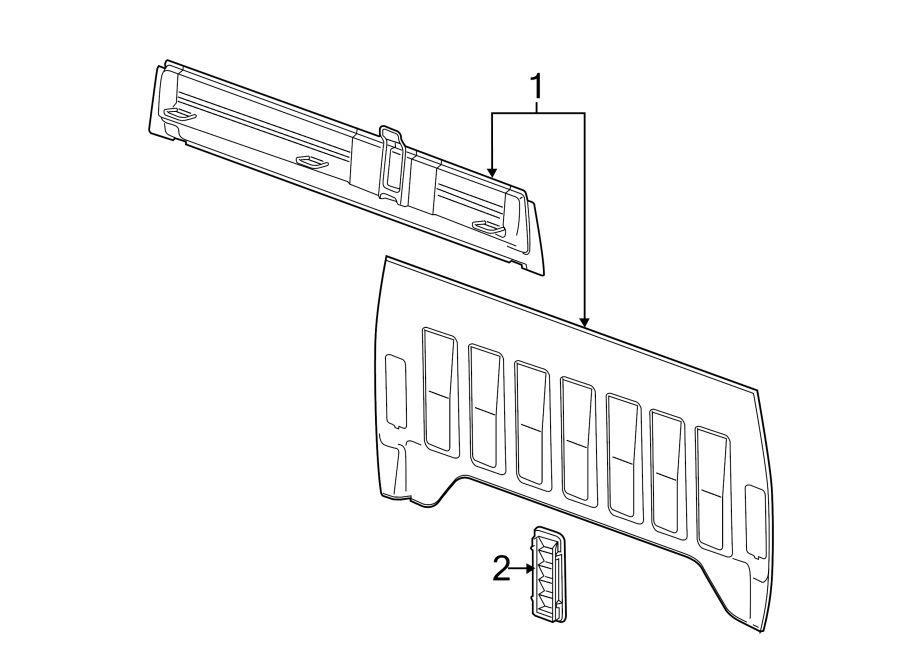 Diagram BACK PANEL. for your 2005 Chevrolet Express 1500   