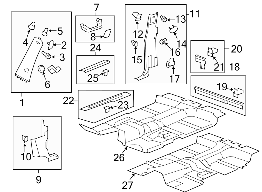 Diagram INTERIOR TRIM. for your 2005 Chevrolet Blazer   