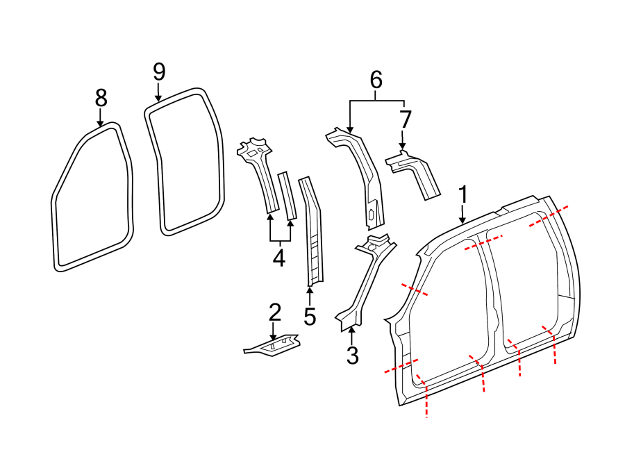 Diagram UNISIDE. for your 2021 Buick Enclave    