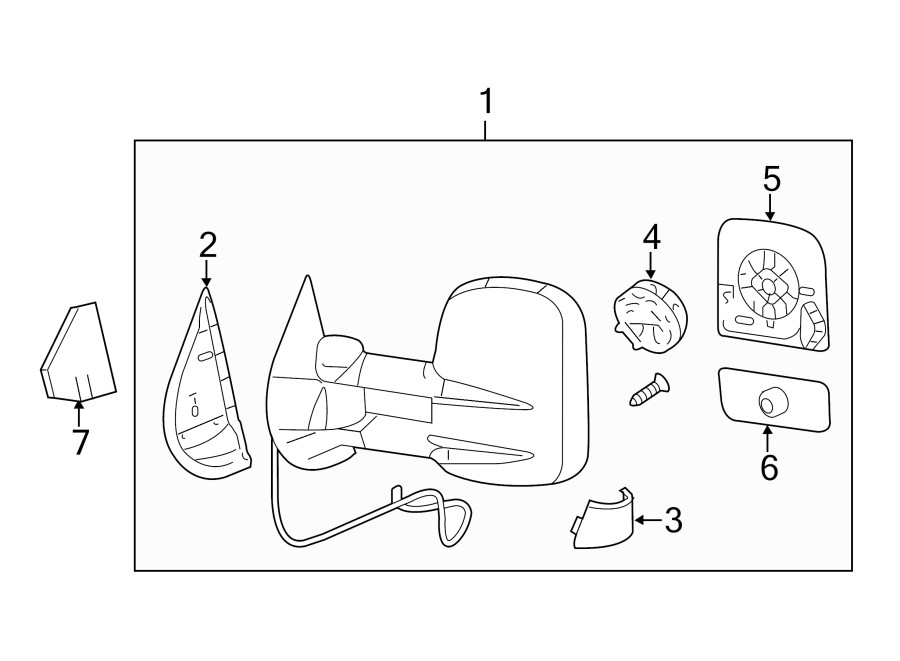 Diagram FRONT DOOR. OUTSIDE MIRRORS. for your 2002 GMC Sierra 3500   