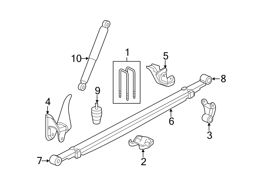 Diagram REAR SUSPENSION. SUSPENSION COMPONENTS. for your 2012 GMC Sierra 2500 HD  SLE Standard Cab Pickup Fleetside 