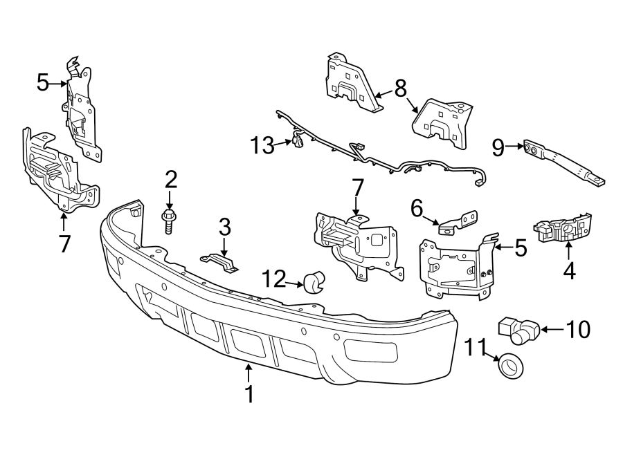 Diagram FRONT BUMPER. BUMPER & COMPONENTS. for your 1990 Buick Century   