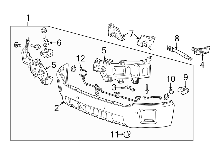 Diagram FRONT BUMPER. BUMPER & COMPONENTS. for your 1990 Buick Century   