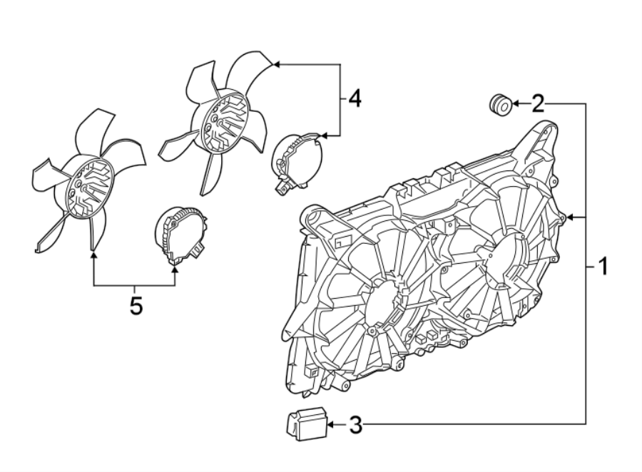 Diagram COOLING FAN. for your 2020 Cadillac XT5   