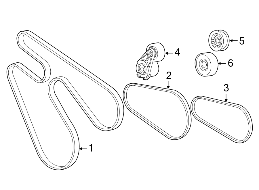 Diagram BELTS & PULLEYS. for your 2021 Chevrolet Silverado 3500 HD LT Cab & Chassis Fleetside 6.6L V8 A/T RWD 