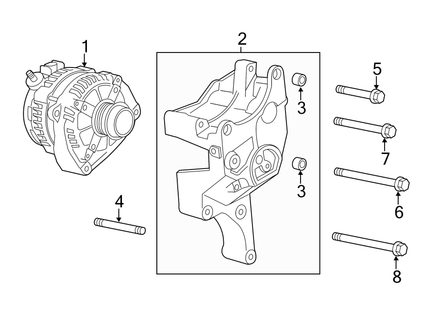 Diagram ALTERNATOR. for your 2005 Chevrolet Silverado 1500 Z71 Off-Road Crew Cab Pickup Stepside  