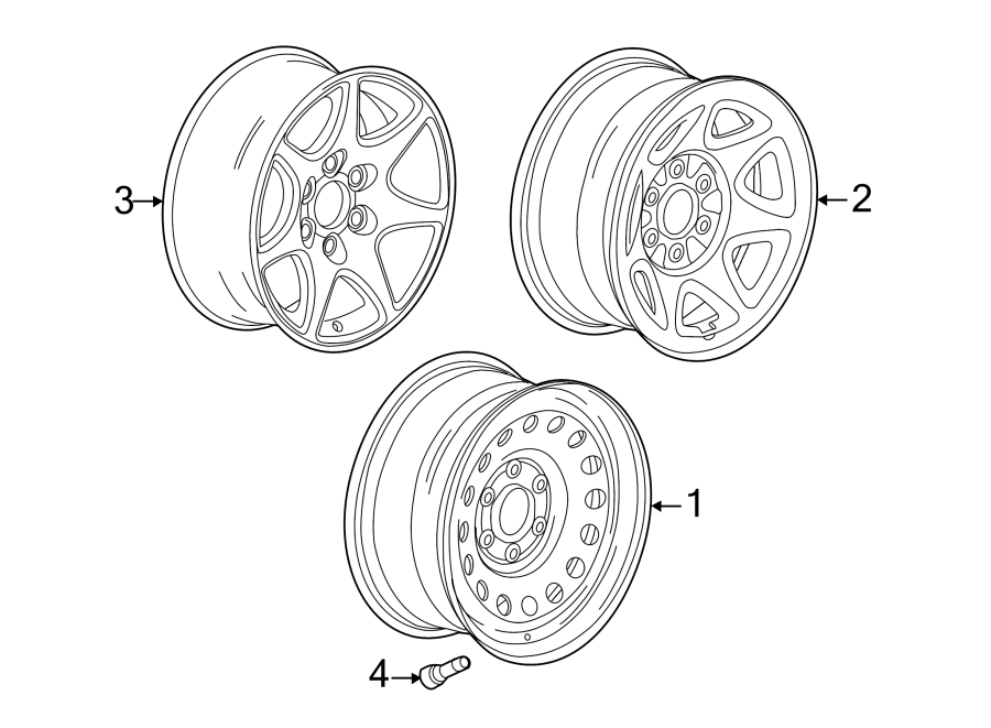 Diagram WHEELS. for your 2019 Chevrolet Silverado   