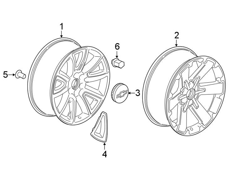 Diagram WHEELS. for your GMC Sierra 1500  