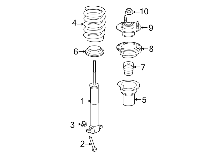 Front suspension. Struts & components.