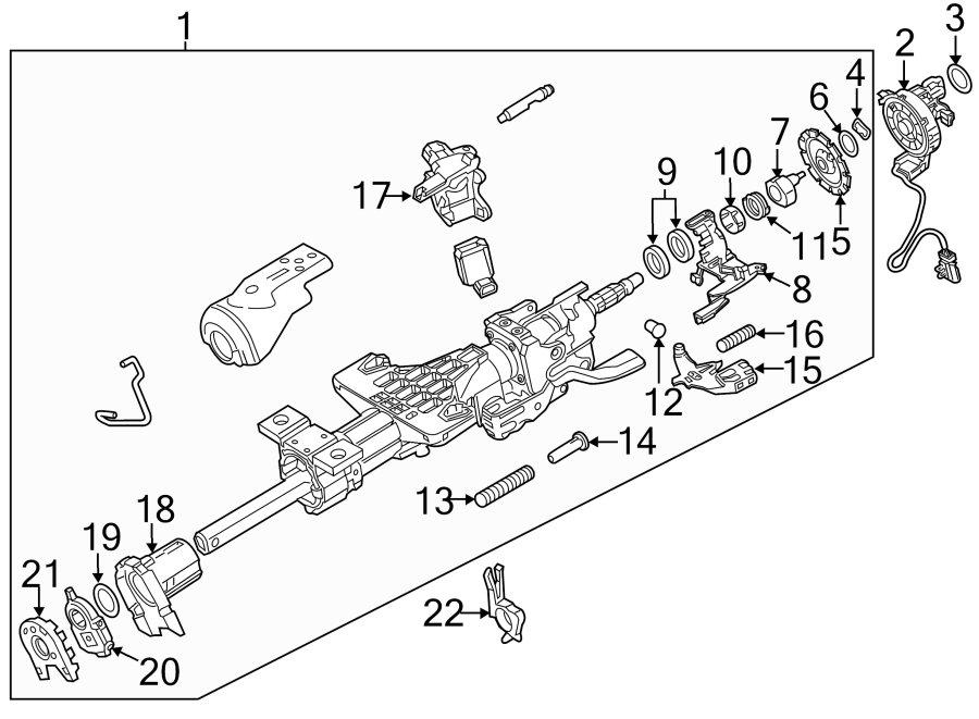 Diagram STEERING COLUMN ASSEMBLY. for your 2017 Chevrolet Spark  LS Hatchback 