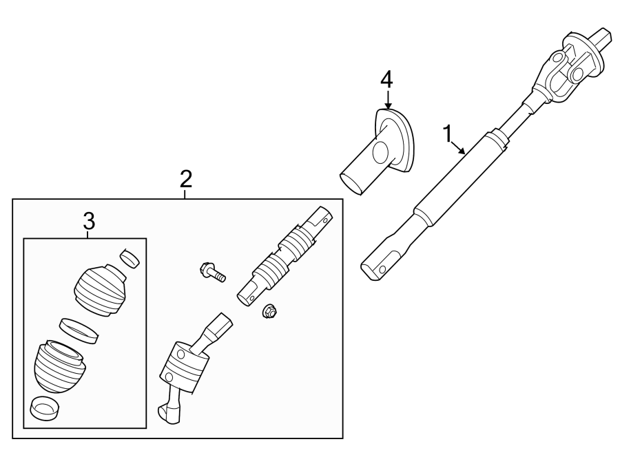 STEERING COLUMN. LOWER COMPONENTS. Diagram