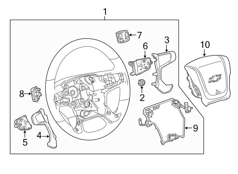 STEERING WHEEL & TRIM. Diagram