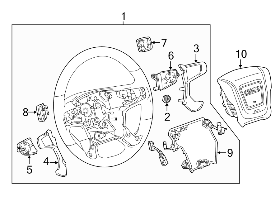 STEERING WHEEL & TRIM. Diagram